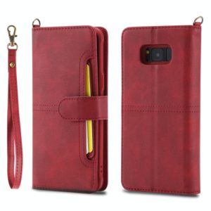 For Galaxy S8 Multifunctional Detachable Magnetic Horizontal Flip Leather Case with Card Slots & Holder & Wallet & Photo Frame(Red) (OEM)