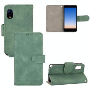 For Rakuten mini Solid Color Skin Feel Magnetic Buckle Horizontal Flip Calf Texture PU Leather Case with Holder & Card Slots & Wallet(Green) (OEM)