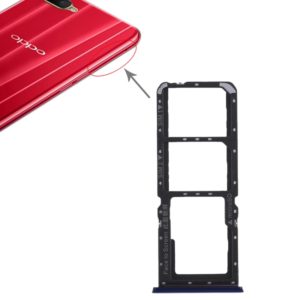 For OPPO K1 2 x SIM Card Tray + Micro SD Card Tray (Blue) (OEM)
