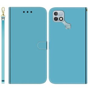 For Infinix Hot 10i / Smart 5 Pro X659B / PR652B / S658E Imitated Mirror Surface Horizontal Flip Leather Phone Case(Blue) (OEM)
