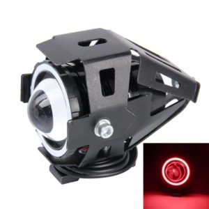 U7 10W 1000LM CREE LED Life Waterproof Headlamp Light with Angel Eyes Light for Motorcycle / SUV, DC 12V(Red Light) (OEM)