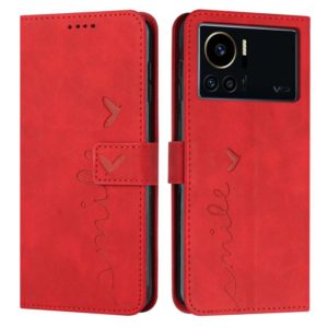 For Infinix Note 12 VIP Skin Feel Heart Pattern Leather Phone Case(Red) (OEM)
