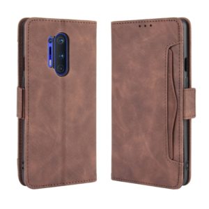 For OnePlus 8 Pro Wallet Style Skin Feel Calf Pattern Leather Case with Separate Card Slot(Brown) (OEM)