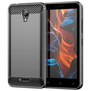 For Lenovo Vibe A Plus Brushed Texture Carbon Fiber TPU Phone Case(Black) (OEM)
