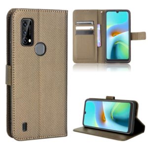 For Blackview A50 Diamond Texture Leather Phone Case(Brown) (OEM)