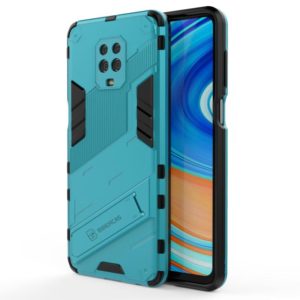 For Xiaomi Redmi Note 9 Pro Max Punk Armor 2 in 1 PC + TPU Shockproof Case with Invisible Holder(Blue) (OEM)