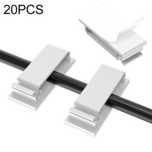 HG2613 20 PCS Desktop Data Cable Organizer Fixing Clip (White) (OEM)
