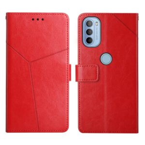 For Motorola Moto G31 / G41 Y Stitching Horizontal Flip Leather Phone Case(Red) (OEM)