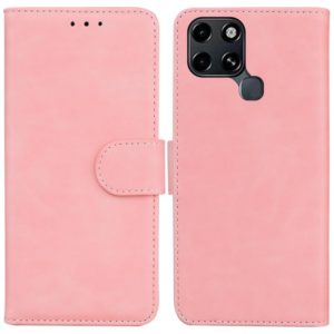 For Infinix Smart 6 Skin Feel Pure Color Flip Leather Phone Case(Pink) (OEM)
