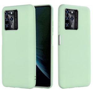 For ZTE Blade V30 Solid Color Liquid Silicone Dropproof Full Coverage Protective Case(Green) (OEM)