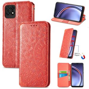 For Huawei Maimang 10 SE Blooming Mandala Embossed Pattern Magnetic Horizontal Flip Leather Case with Holder & Card Slots & Wallet(Orange) (OEM)