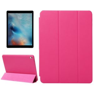 Horizontal Flip Solid Color Leather Case with Three-folding Holder & Wake-up / Sleep Function for iPad Pro 9.7 inch(Magenta) (OEM)