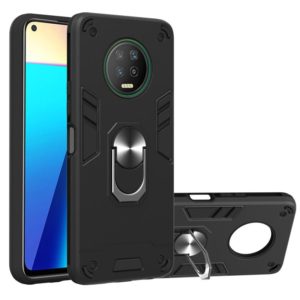 For Infinix X690 / Note 7 Armour Series PC + TPU Protective Case with Ring Holder(Black) (idewei) (OEM)