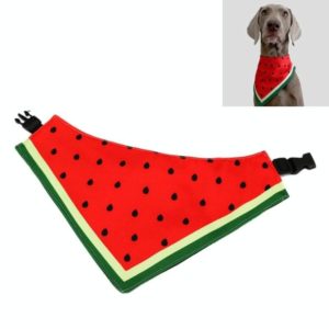 Watermelon Pattern Dog Scarf Three-layer Thick Waterproof Saliva Towel, Size: S (OEM)