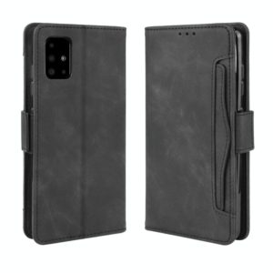 For Samsung Galaxy M51 Wallet Style Skin Feel Calf Pattern Leather Case with Separate Card Slot(Black) (OEM)