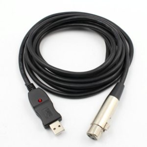 3m Microphone Connection Computer Cable USB To XLR(Black) (OEM)