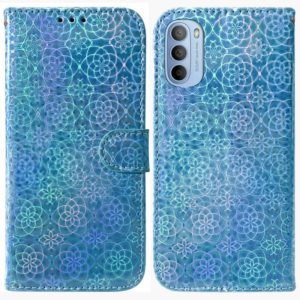 For Motorola Moto G31 / G41 Colorful Magnetic Buckle Leather Phone Case(Blue) (OEM)