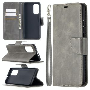 For Xiaomi Mi 10T 5G Retro Lambskin Texture Pure Color Horizontal Flip PU Leather Case with Holder & Card Slots & Wallet & Lanyard(Grey) (OEM)