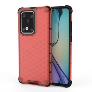 For Huawei P40 Shockproof Honeycomb PC + TPU Case(Red) (OEM)