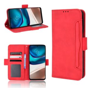 For Motorola Moto G42 Skin Feel Calf Texture Card Slots Leather Phone Case(Red) (OEM)