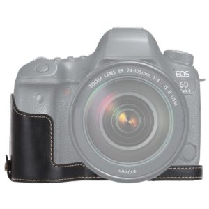 1/4 inch Thread PU Leather Camera Half Case Base for Canon EOS 6D / 6D Mark II (Black) (OEM)