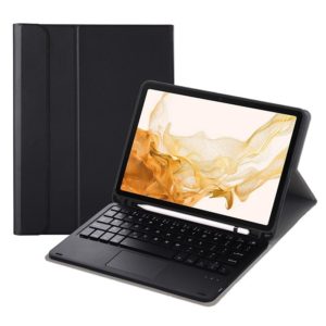 A700B-A Bluetooth Keyboard Leather Case with Pen Slot & Touchpad For Samsung Galaxy Tab S8 11 inch SM-X700 / SM-X706(Black) (OEM)