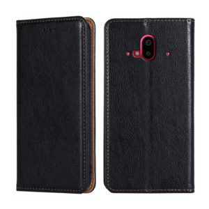For Fujitsu Arrows F-52B Pure Color Magnetic Leather Phone Case(Black) (OEM)