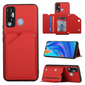 For Tecno Spark 7P Skin Feel PU + TPU + PC Phone Case(Red) (OEM)