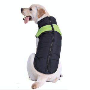 Pet Dog Cotton Vest Ski Suit, Size: 5XL, Chest: 68cm, Back Length: 60cm(Green) (OEM)