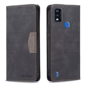 For ZTE Blade A51 Magnetic Splicing Leather Phone Case(Black) (OEM)