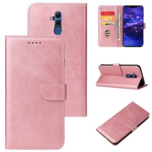 For Huawei Mate 20 Lite Calf Texture Buckle Horizontal Flip Leather Case with Holder & Card Slots & Wallet(Rose Gold) (OEM)
