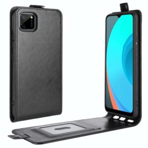 For OPPO Realme C11 R64 Texture Single Vertical Flip Leather Protective Case with Card Slots & Photo Frame(Black) (OEM)