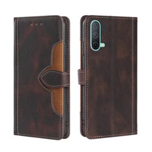 For OnePlus Nord CE 5G Skin Feel Straw Hat Magnetic Buckle Leather Phone Case(Brown) (OEM)