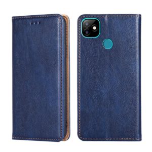 For Itel Vision 1 Gloss Oil Solid Color Magnetic Leather Phone Case(Blue) (OEM)