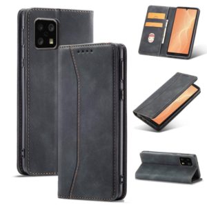 For Sharp Aquos Sense 4 5G Magnetic Dual-fold Leather Phone Case(Black) (OEM)