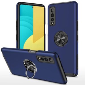For LG Stylo 7 5G PC + TPU Shockproof Magnetic Protective Case with Invisible Ring Holder(Blue) (OEM)