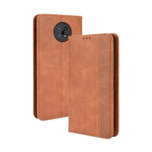 For Nokia C50 5G Magnetic Buckle Retro Crazy Horse Texture Horizontal Flip Leather Case with Holder & Card Slots & Photo Frame(Brown) (OEM)