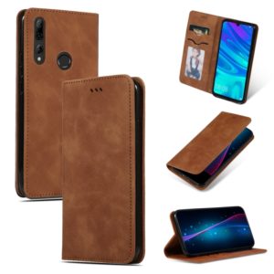Retro Skin Feel Business Magnetic Horizontal Flip Leather Case for Huawei P Smart 2019 & P Smart Plus 2019(Brown) (OEM)