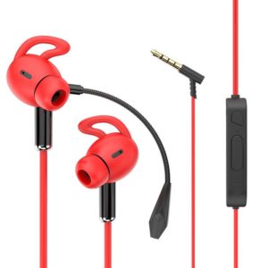 3.5mm Interface Mobile Phone Wire Control Headphones(Red) (OEM)