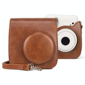 Retro Full Body PU Leather Case Camera Bag with Strap for FUJIFILM instax mini 7+ (Brown) (OEM)
