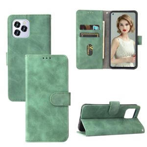 Solid Color Skin Feel Magnetic Buckle Horizontal Flip Calf Texture PU Leather Case with Holder & Card Slots & Wallet For Oukitel C21 Pro(Green) (OEM)