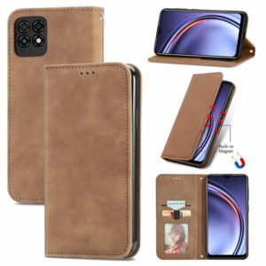 For Huawei Maimang 10 SE Retro Skin Feel Business Magnetic Horizontal Flip Leather Case with Holder & Card Slots & Wallet & Photo Frame(Brwon) (OEM)