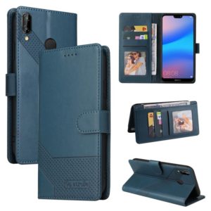 For Huawei P20 Lite GQUTROBE Skin Feel Magnetic Leather Phone Case(Blue) (GQUTROBE) (OEM)