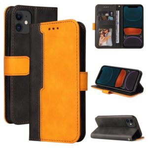 For iPhone 11 Pro Business Stitching-Color Horizontal Flip PU Leather Case with Holder & Card Slots & Photo Frame (Orange) (OEM)
