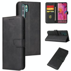 For Huawei P30 Pro Calf Texture Buckle Horizontal Flip Leather Case with Holder & Card Slots & Wallet(Black) (OEM)