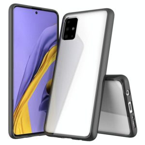 For Galaxy A71 Scratchproof TPU + Acrylic Protective Case(Black) (OEM)