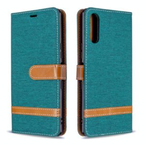 For Sony Xperia L4 Color Matching Denim Texture Horizontal Flip Leather Case with Holder & Card Slots & Wallet & Lanyard(Green) (OEM)