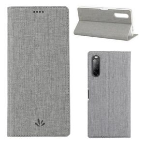 For Sony Xperia L4 ViLi Shockproof TPU + PU Horizontal Flip Protective Case with Card Slot & Holder(Grey) (ViLi) (OEM)