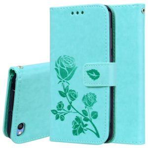 Rose Embossed Horizontal Flip PU Leather Case for Xiaomi Redmi Go, with Holder & Card Slots & Wallet(Green) (OEM)
