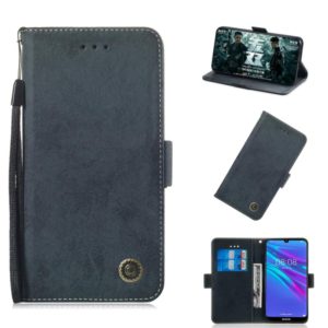 For Huawei Y6 2019 Retro Horizontal Flip PU Leather Case with Card Slots & Holder(Black) (OEM)